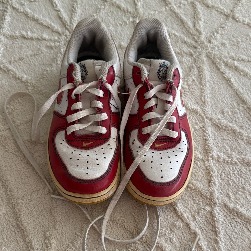 Nike Kids Red and White Athletic Sneakers